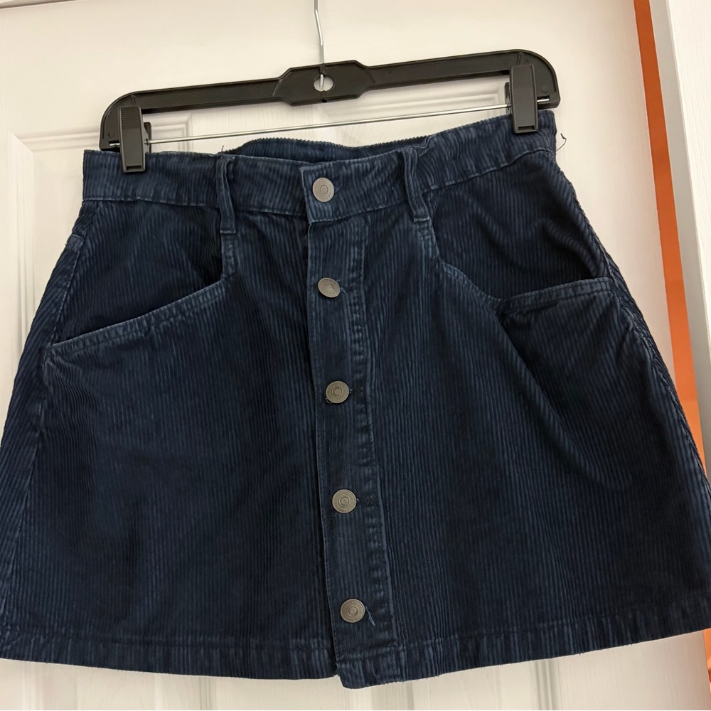 FP Movement by Free People Dark Blue Corduroy Skirt